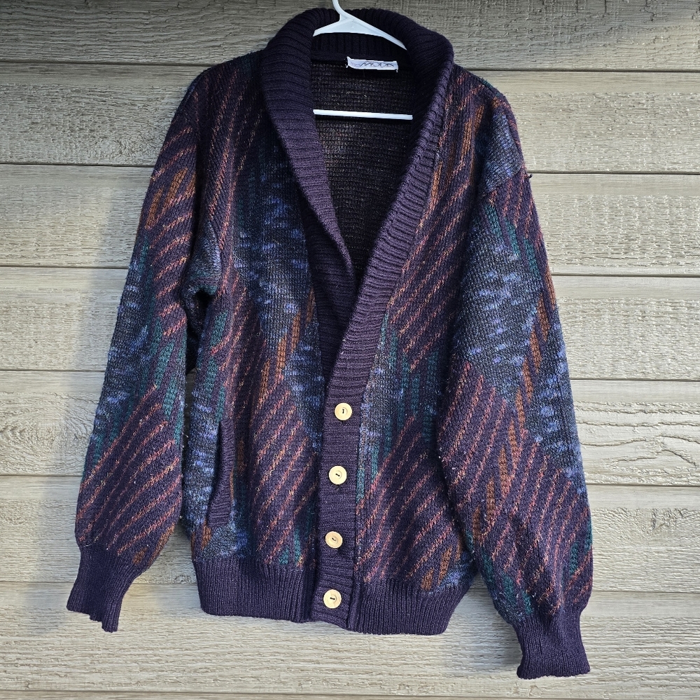 Granpacore Cozy Multicolor Button-Up Men's Cardigan